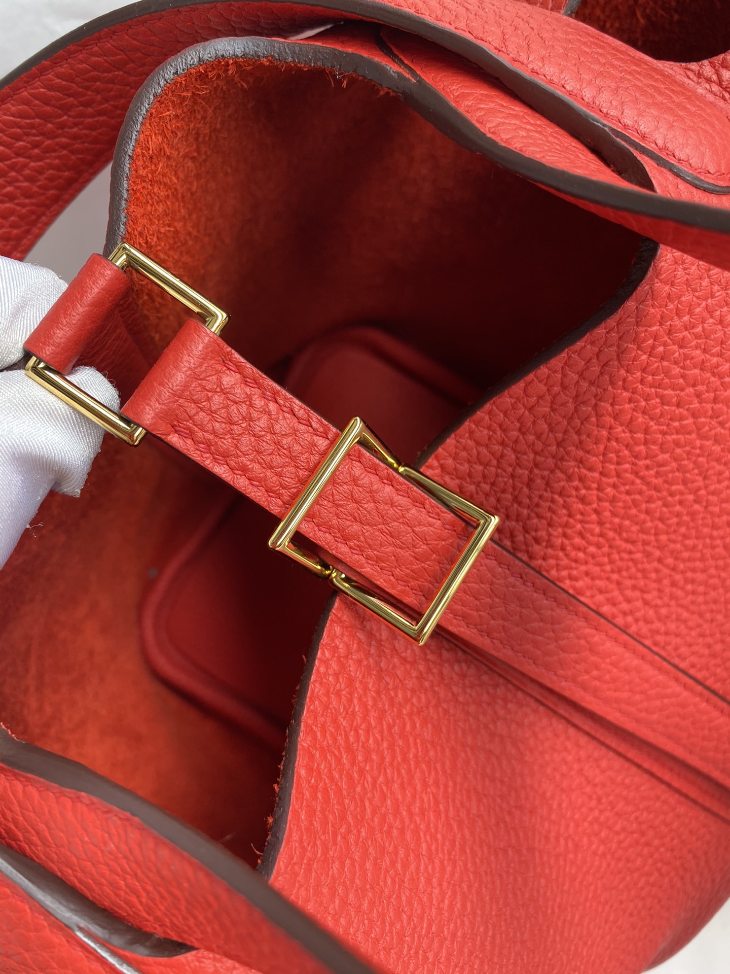 Hermes Picotin Lock 18 Bag In Red Clemence Leather